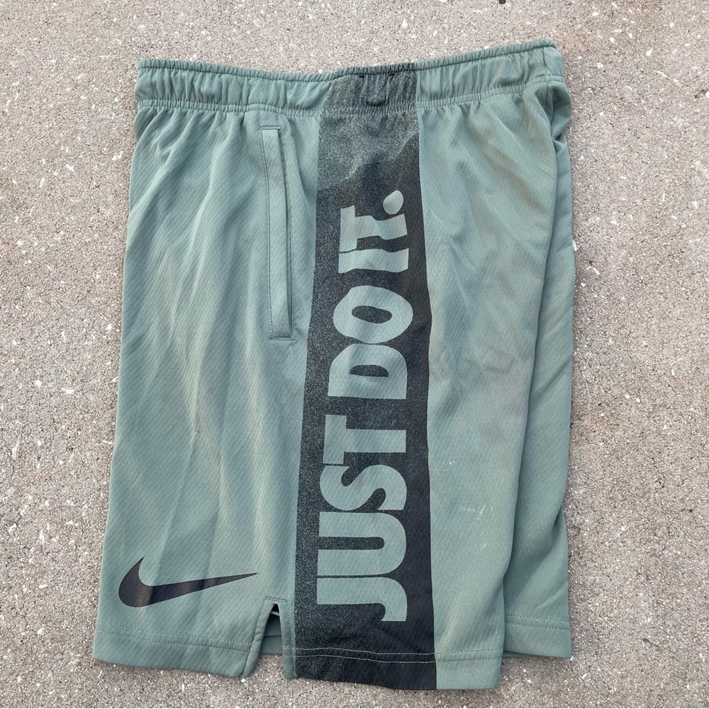 Nike Just Do It Green Running Shorts